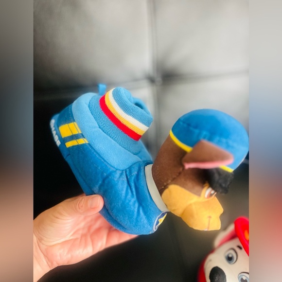 Nickelodeon Paw Patrol Slippers 9-10 Light Up Toddler Chase Marshall Nick Jr - Picture 3 of 5